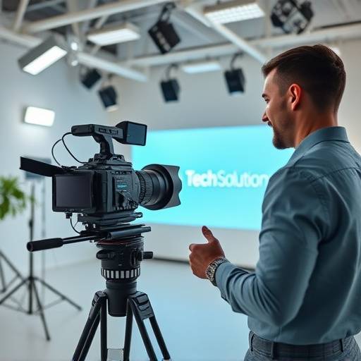 Vídeo institucional da empresa Tech Solutions gravado no Ondas Criativas Estüdio
